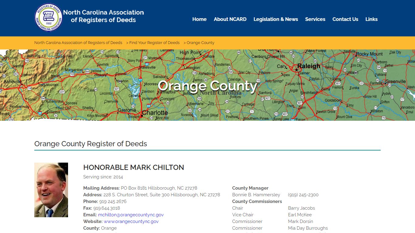 Orange County – North Carolina Association of Registers of Deeds