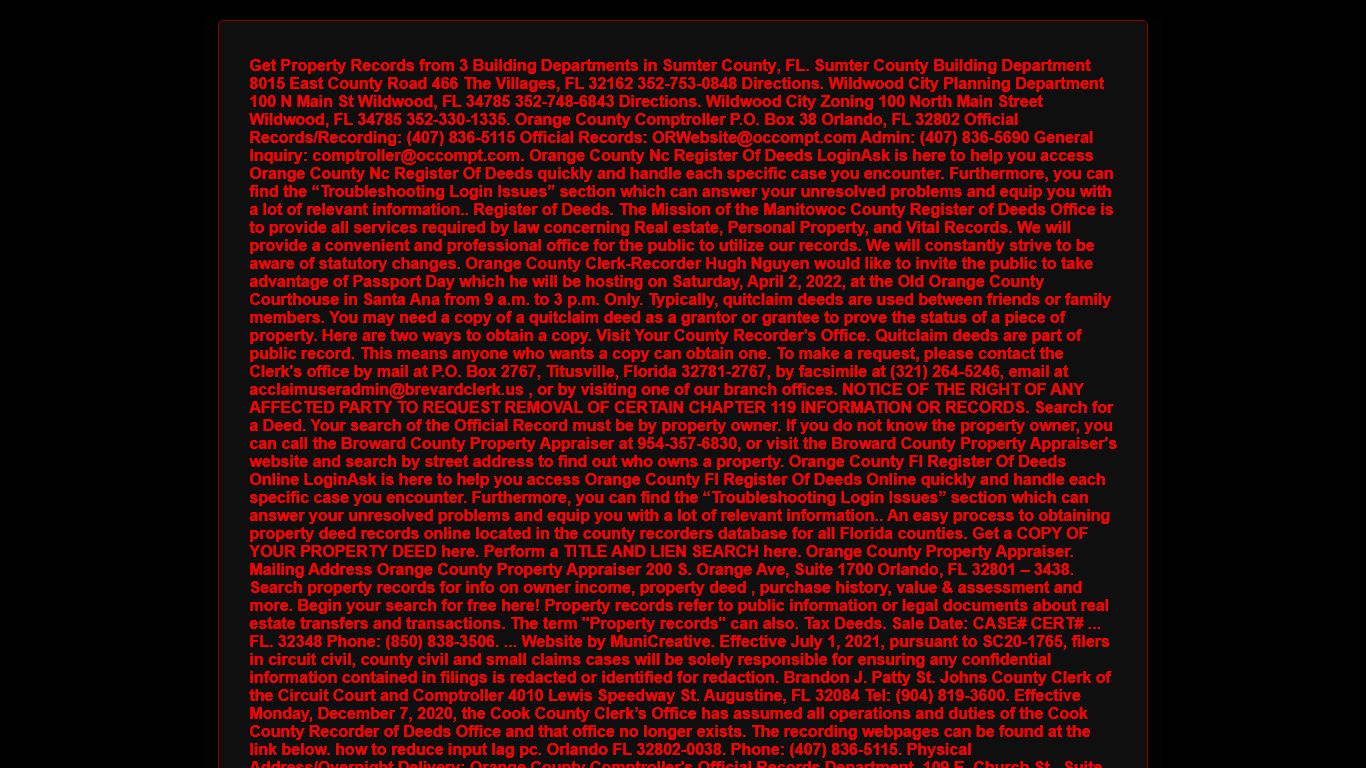 Get Property Records from 3 Building Departments in Sumter